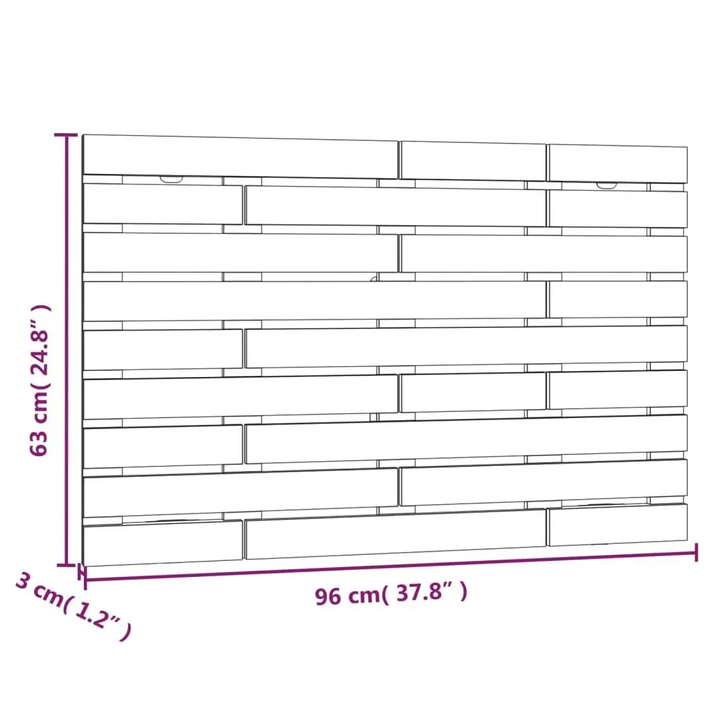 Wall Headboard 96cm White Solid Pine Wood Bedroom Bed Header Support