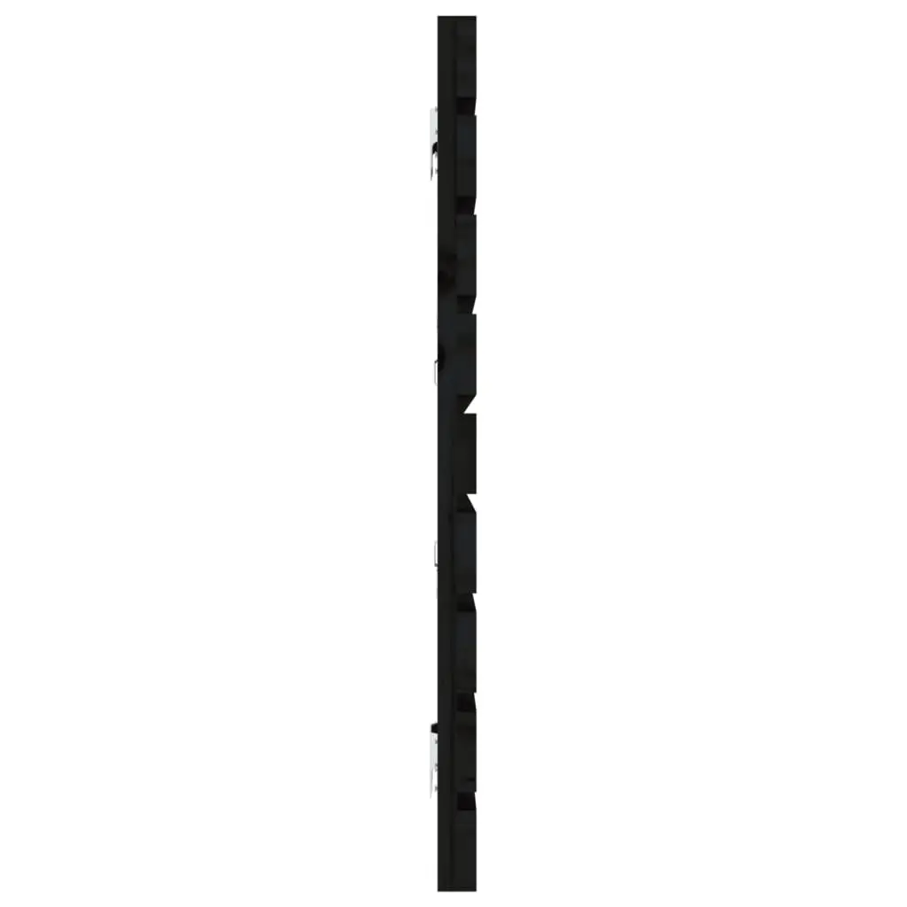 Wall Headboard Black 186 cm Solid Pine Wood Bedroom Bed Header Board