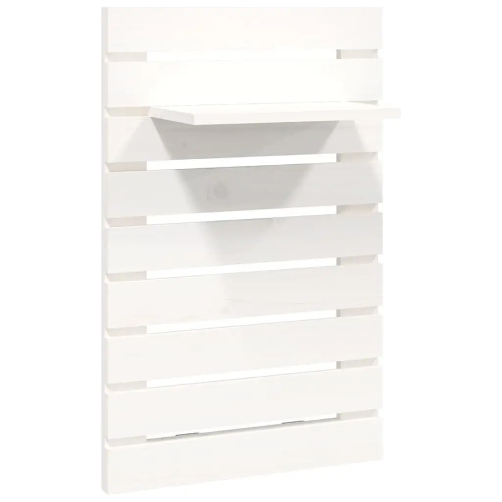 Wall-mounted Shelves Storage Display 2 Piece White Solid Pine Wood