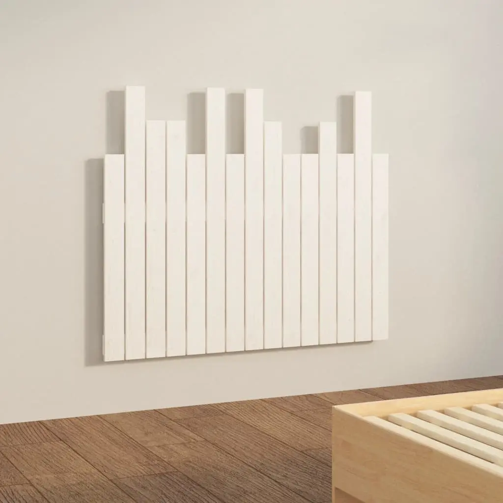 Solid Pine Wood Wall Headboard 95.5cm White Bedroom Bed Panel