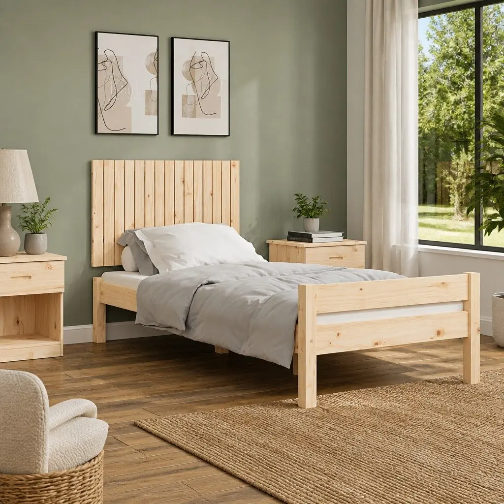Pine Wood Wall Headboard 95.5 cm for Relaxation