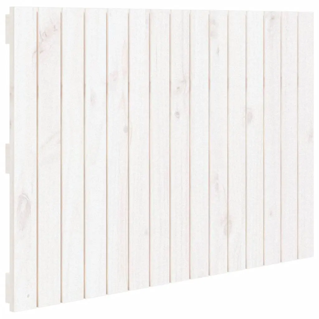 Wall Mounted Headboard White 95.5cm Solid Pine Wood