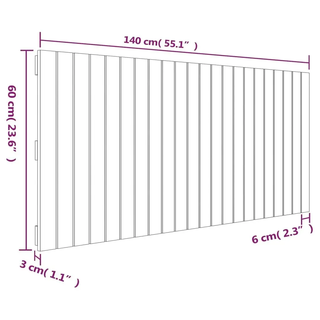 Solid Pine Wood Wall Headboard