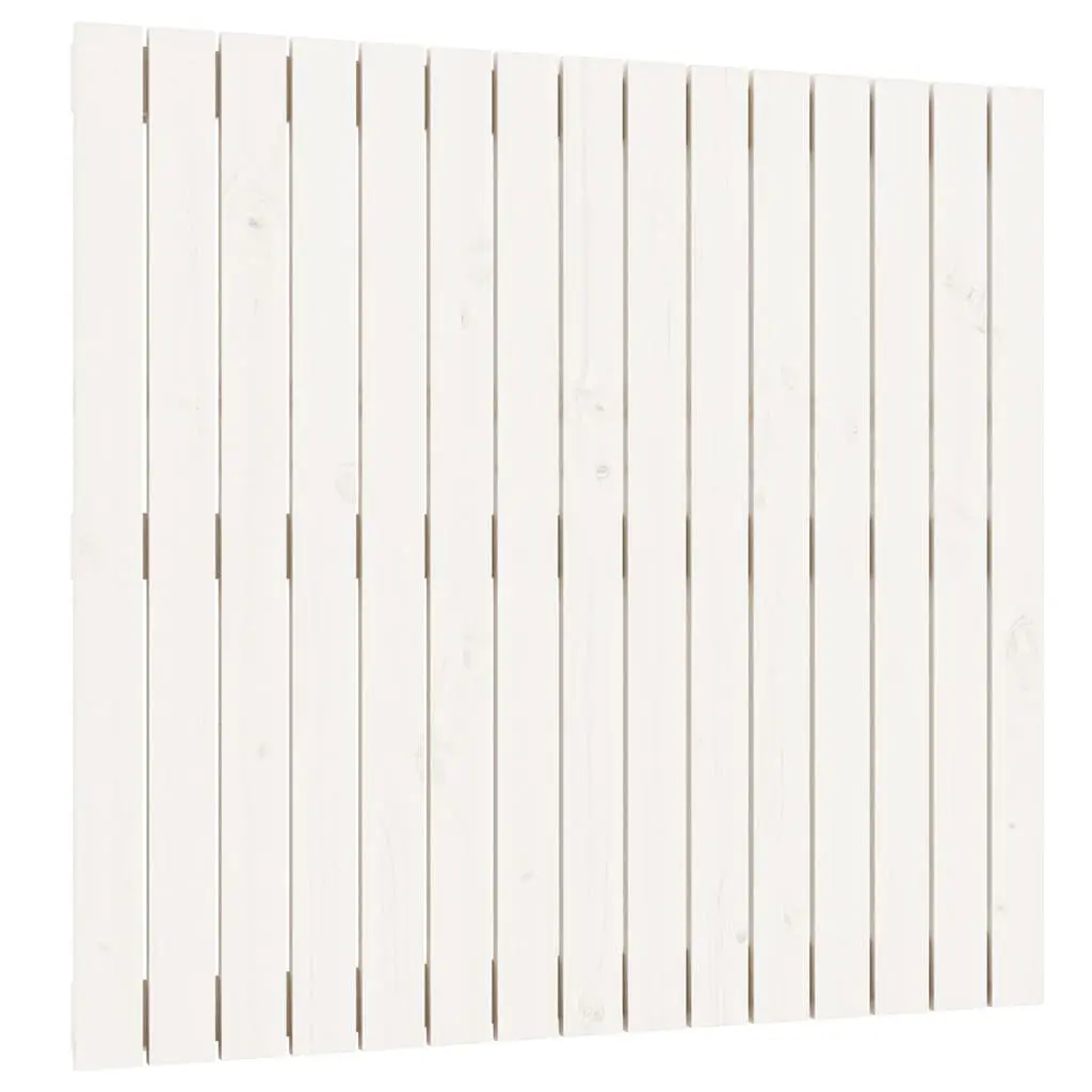 Wall Headboard White 95.5cm Solid Pine Wood Bedroom Furniture Mount