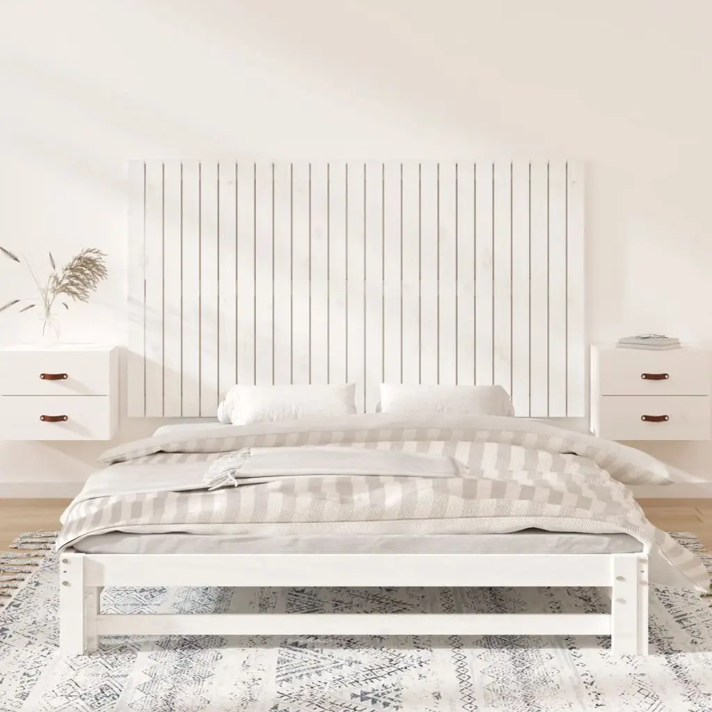 Wall Mounted Headboard Support 159.5cm White Solid Pine Wood Panel