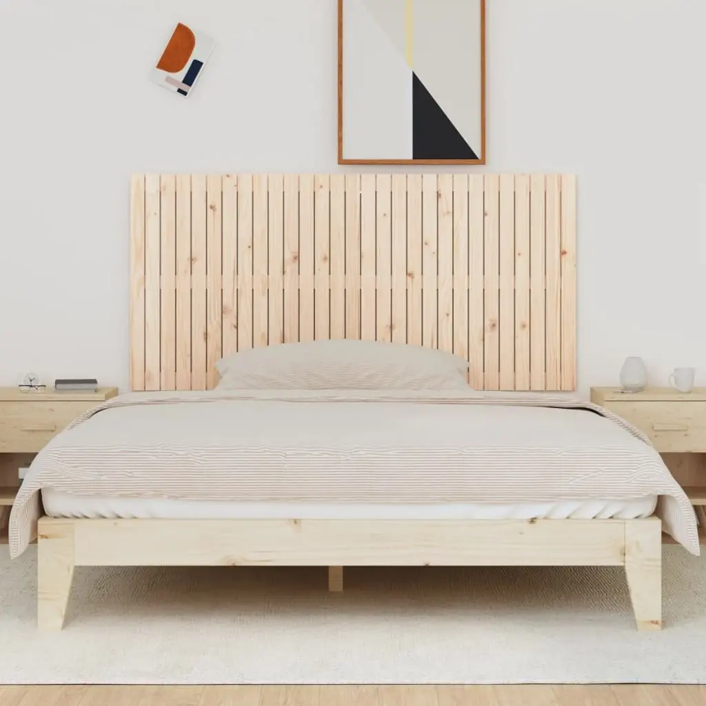 Wall Headboard 185cm Solid Pine Wood Bedroom Bed Mount Brown