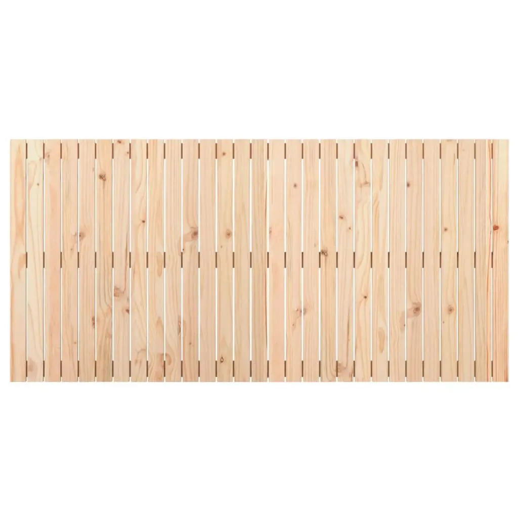 Wall Headboard 185cm Solid Pine Wood Bedroom Bed Mount Brown