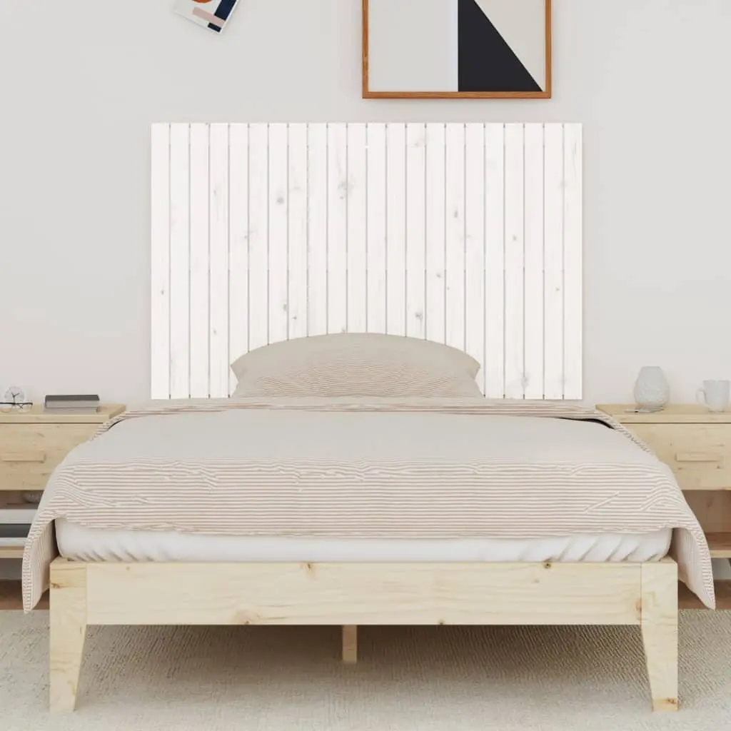 Wall Headboard Backrest Support 140cm White Solid Wood Pine