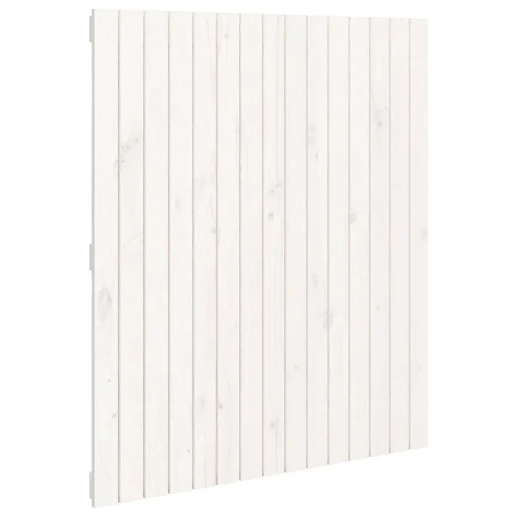 Wall Mounted Headboard Solid Pine Wood 95.5cm White Bedroom Bed Header