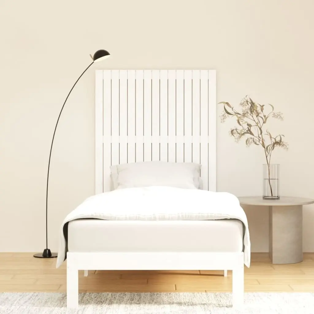 Wall Mounted Headboard Solid Pine Wood 95.5cm White Bedroom Bed Header