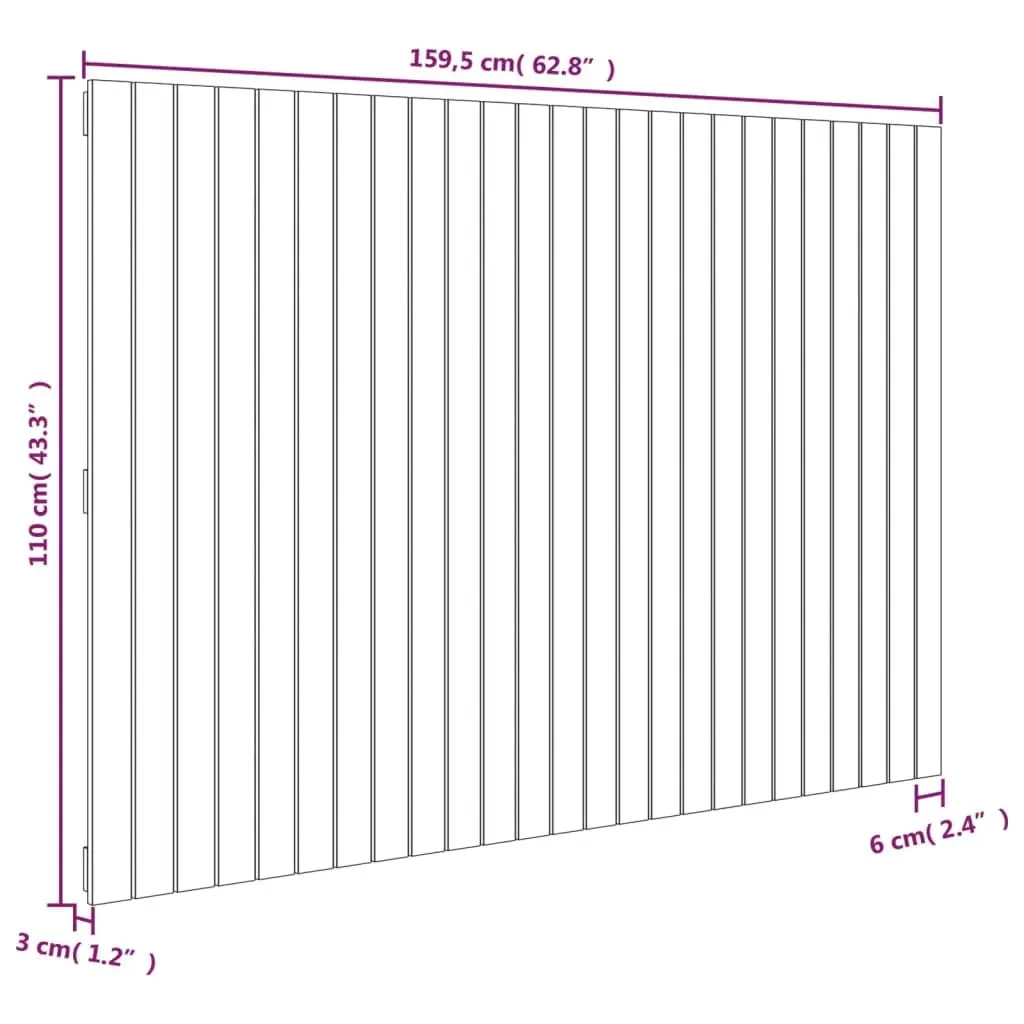Wall-Mounted Headboard 159.5cm White