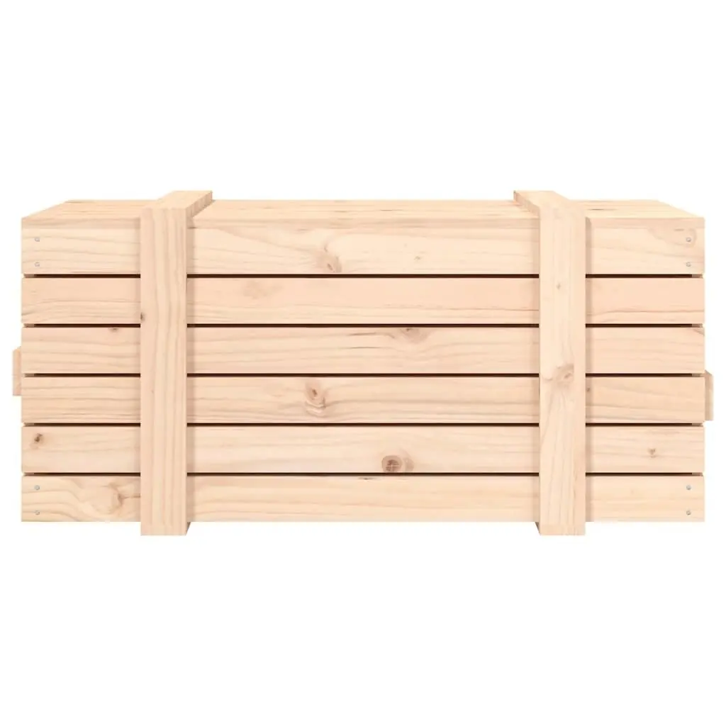 Wooden Storage Box Home Organisation 91x40.5x42cm Brown Solid Pine