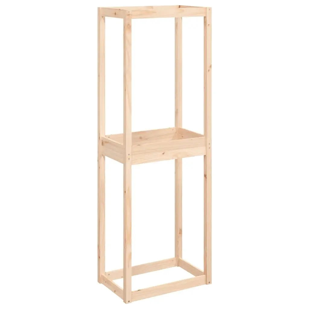 Tire Rack Solid Pine Wood Storage Shelf Garage Workshop Basement Organiser Brown 63x40x180 cm