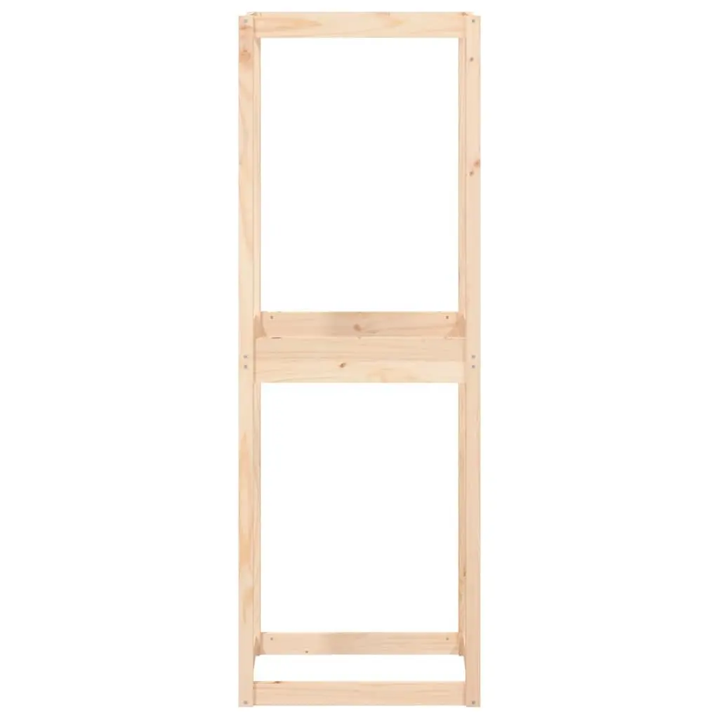 Tire Rack Solid Pine Wood Storage Shelf Garage Workshop Basement Organiser Brown 63x40x180 cm