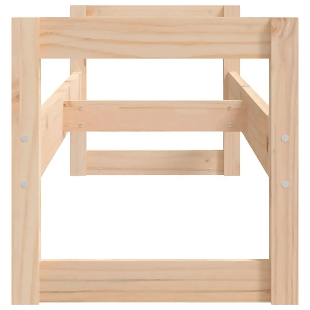 Tire Rack Storage Shelf Solid Wood Organiser 120x40x40cm Brown
