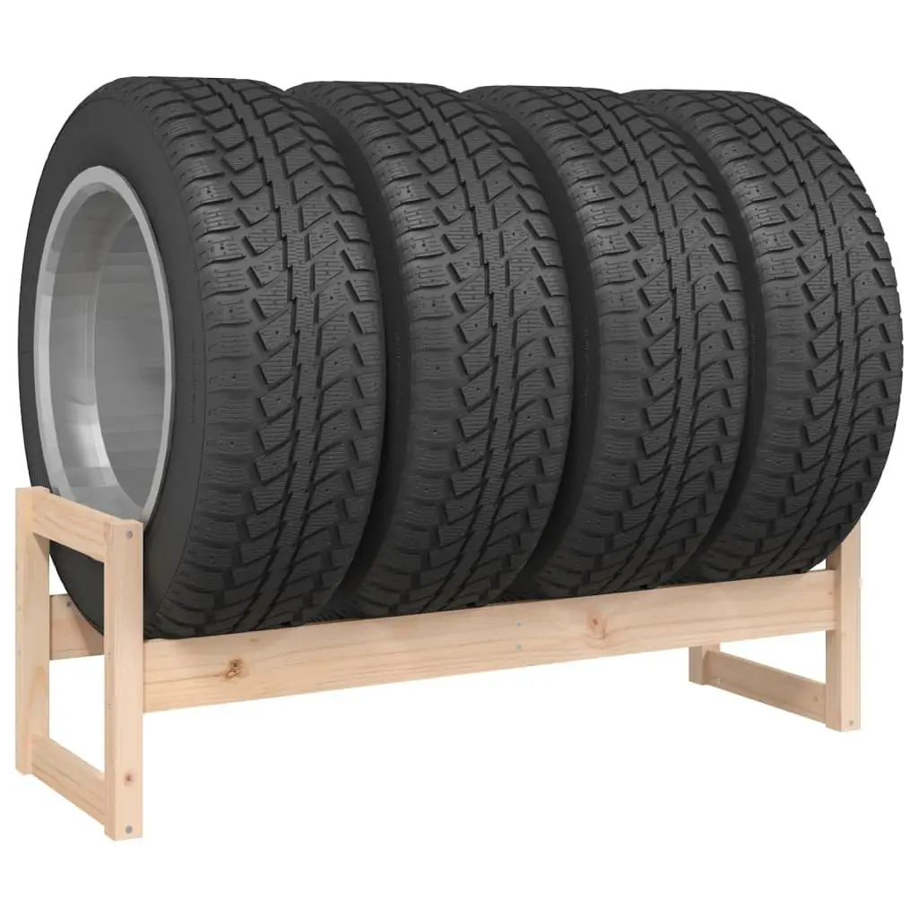 Tire Rack Storage Shelf Solid Wood Organiser 120x40x40cm Brown