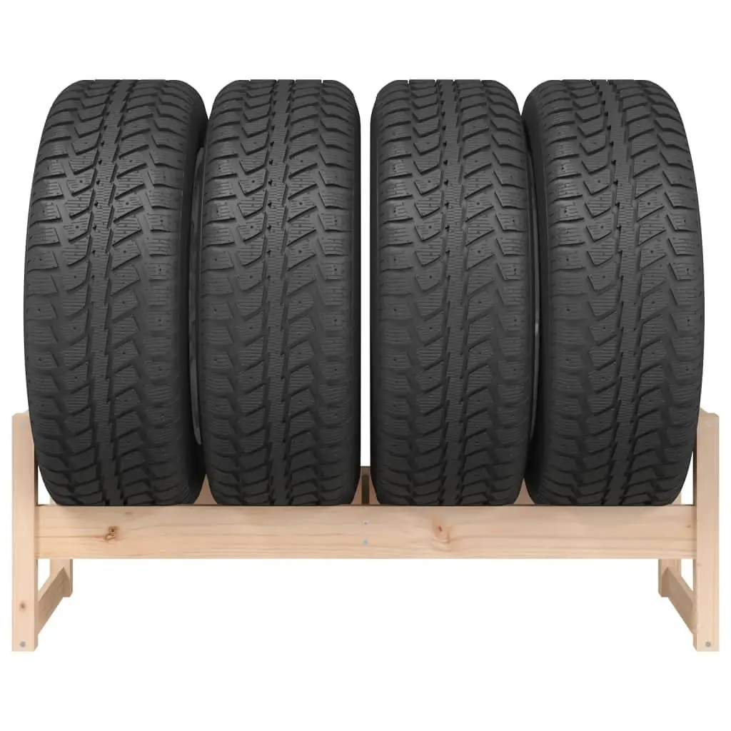 Tire Rack Storage Shelf Solid Wood Organiser 120x40x40cm Brown