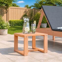 Reliable Solid Wood Side Table for Gardens and Patios