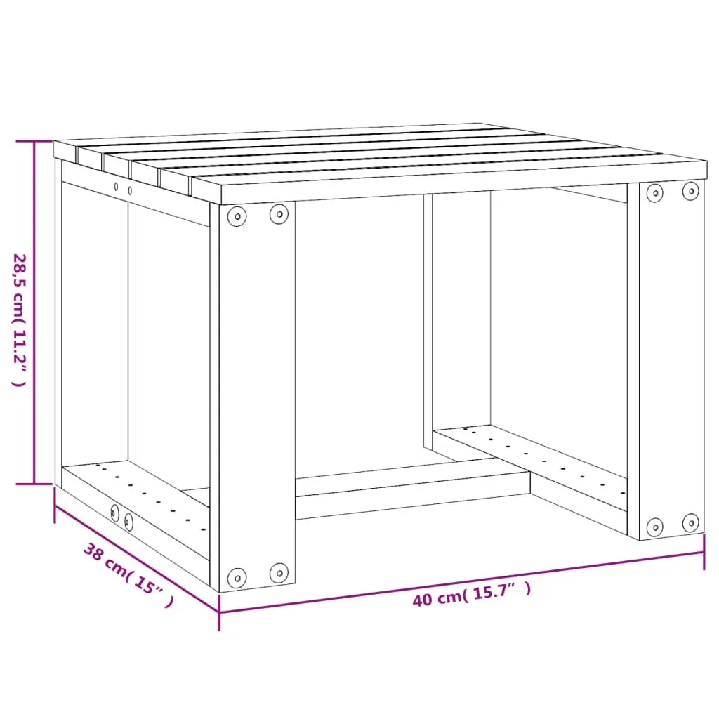 Solid Wood Side Table for Gardens and Patios