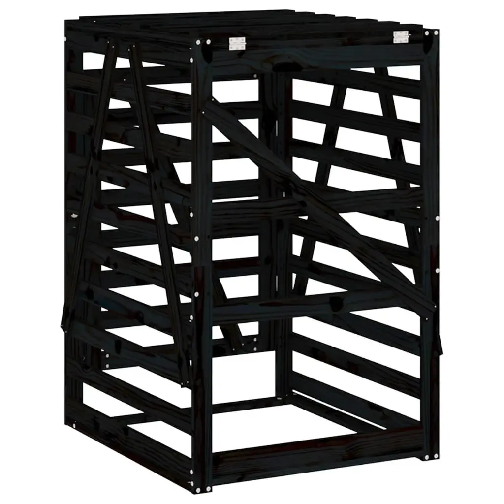 Wheelie Bin Storage 84x90x128.5 cm Garden Waste Container Enclosure with Lock