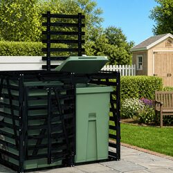 Reliable Wheelie Bin Storage Extension Made of Solid Pine