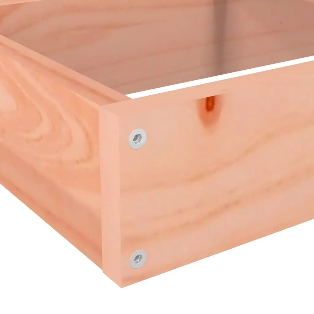 4-Tier Wooden Garden Planter L-Shaped Outdoor Raised Bed Brown