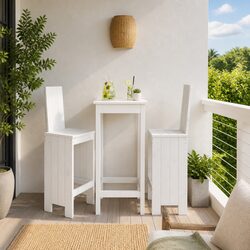 Sturdy White Pine Bar Stools - Set of Two