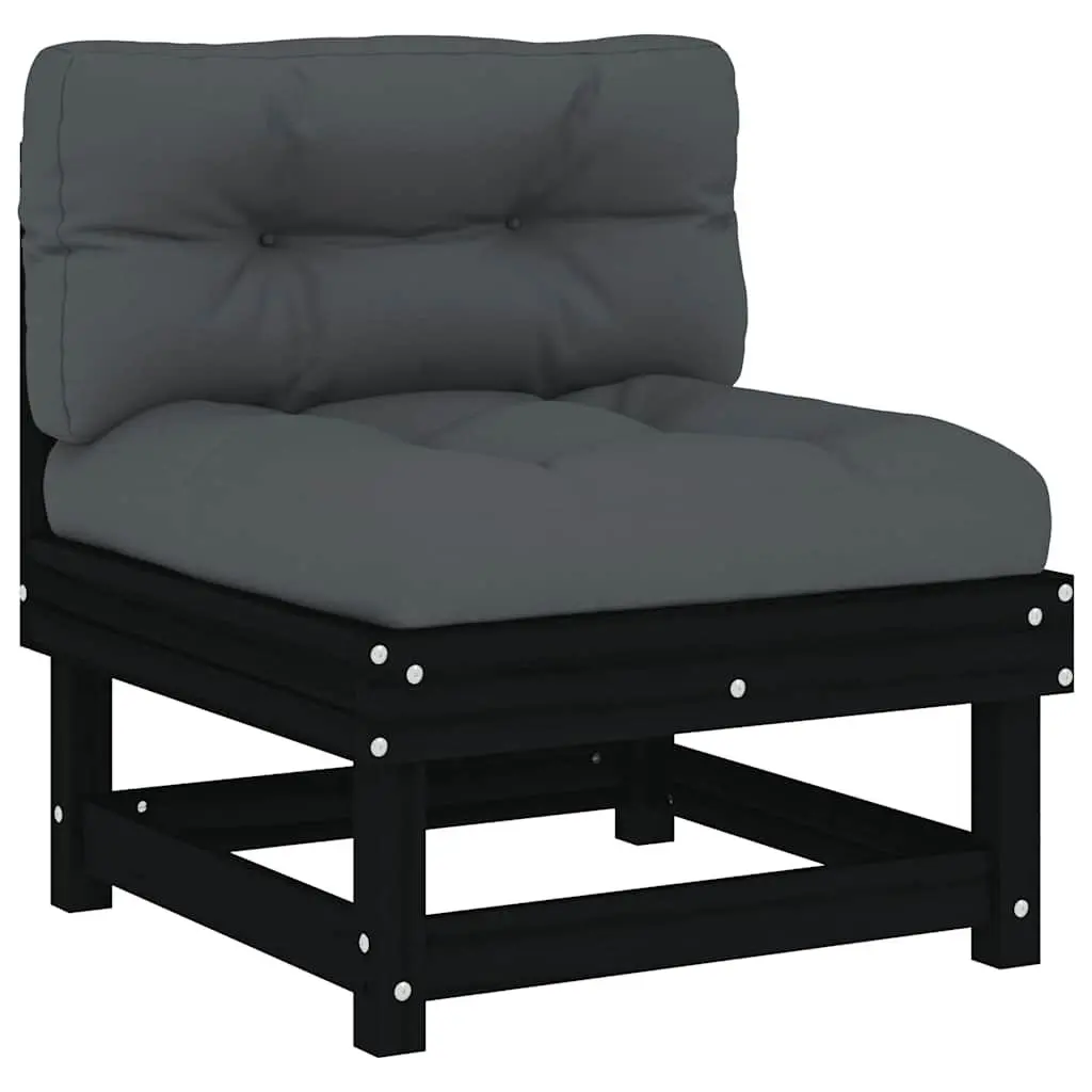 Black Middle Sofa for Outdoor Use
