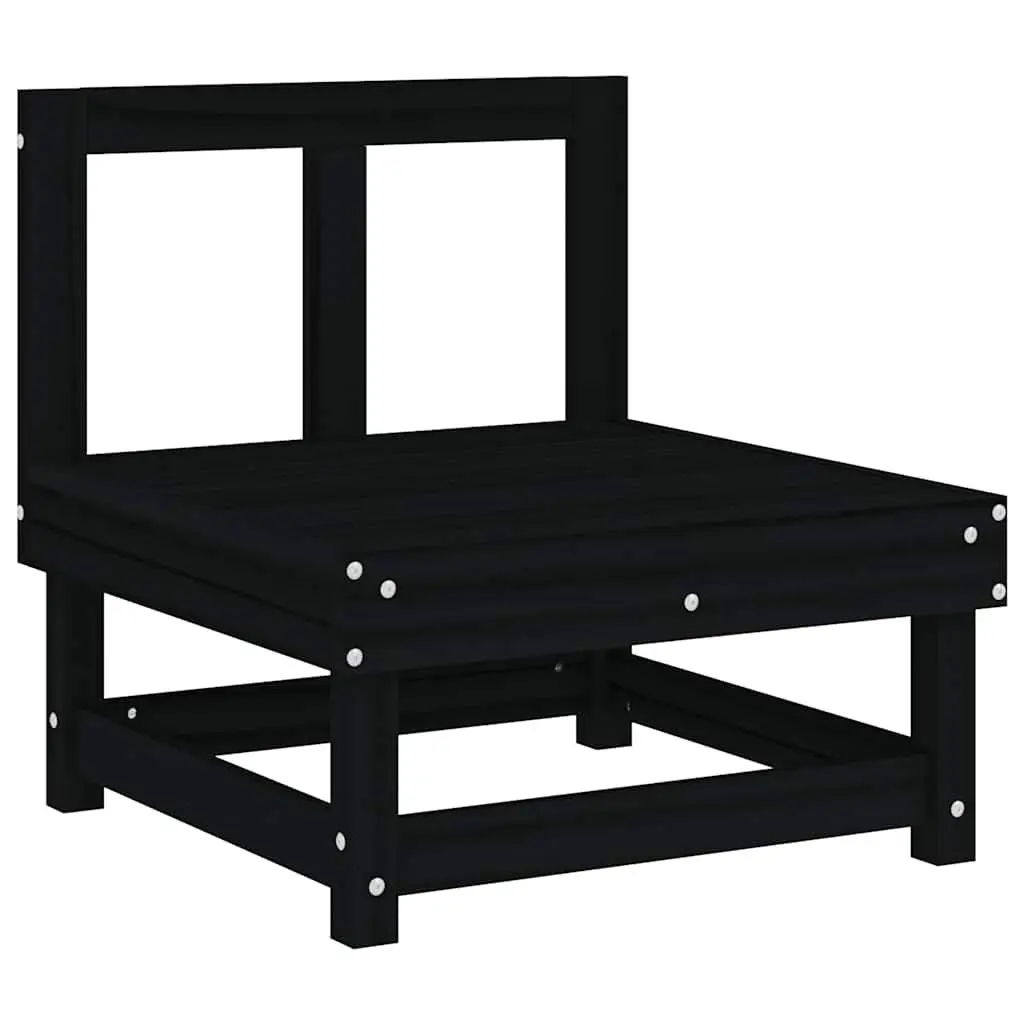 Black Middle Sofa for Outdoor Use