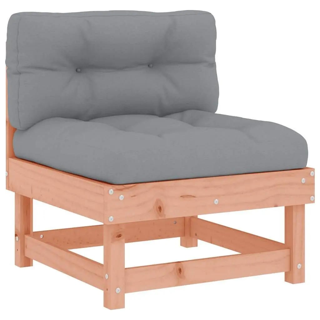 Middle Sofa Outdoor Cushions Solid Wood Modular Garden Patio Brown