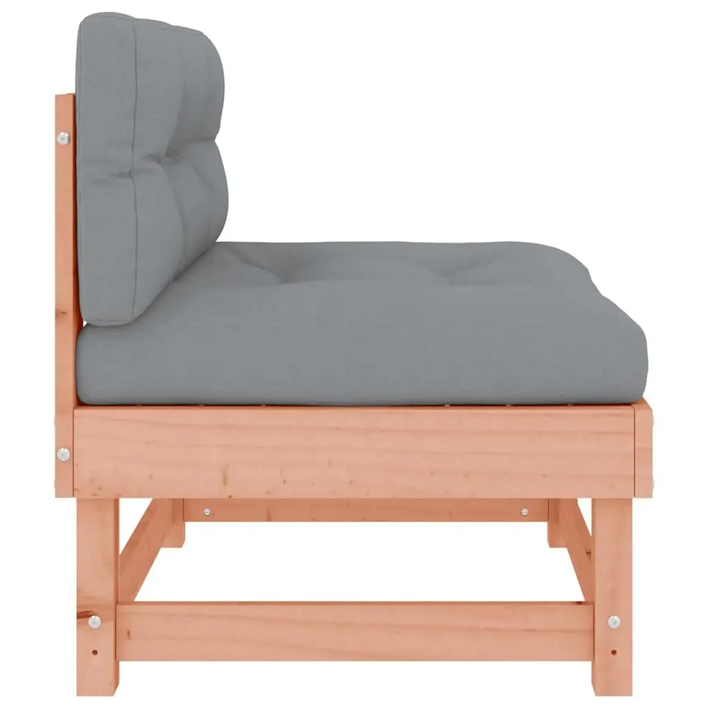 Middle Sofa Outdoor Cushions Solid Wood Modular Garden Patio Brown