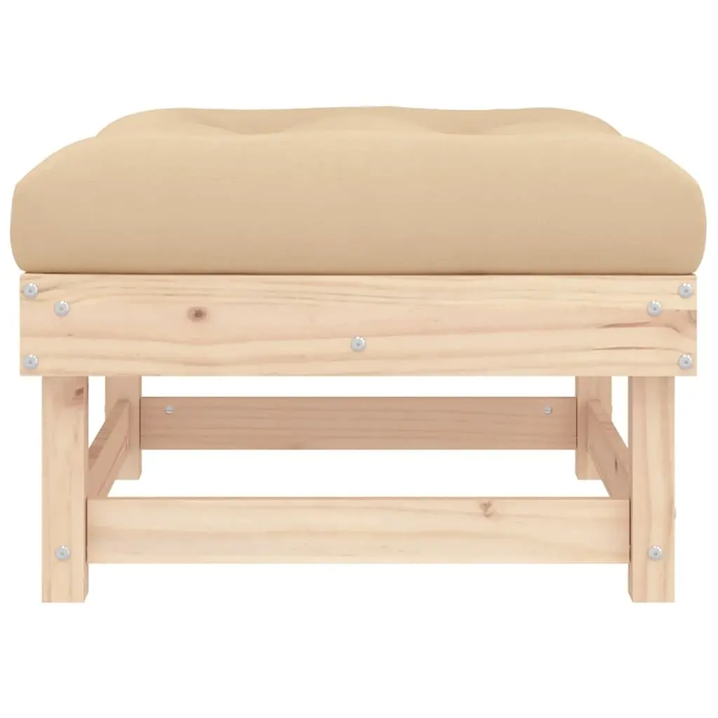Garden Footstool with Cushion for Outdoor Enjoyment
