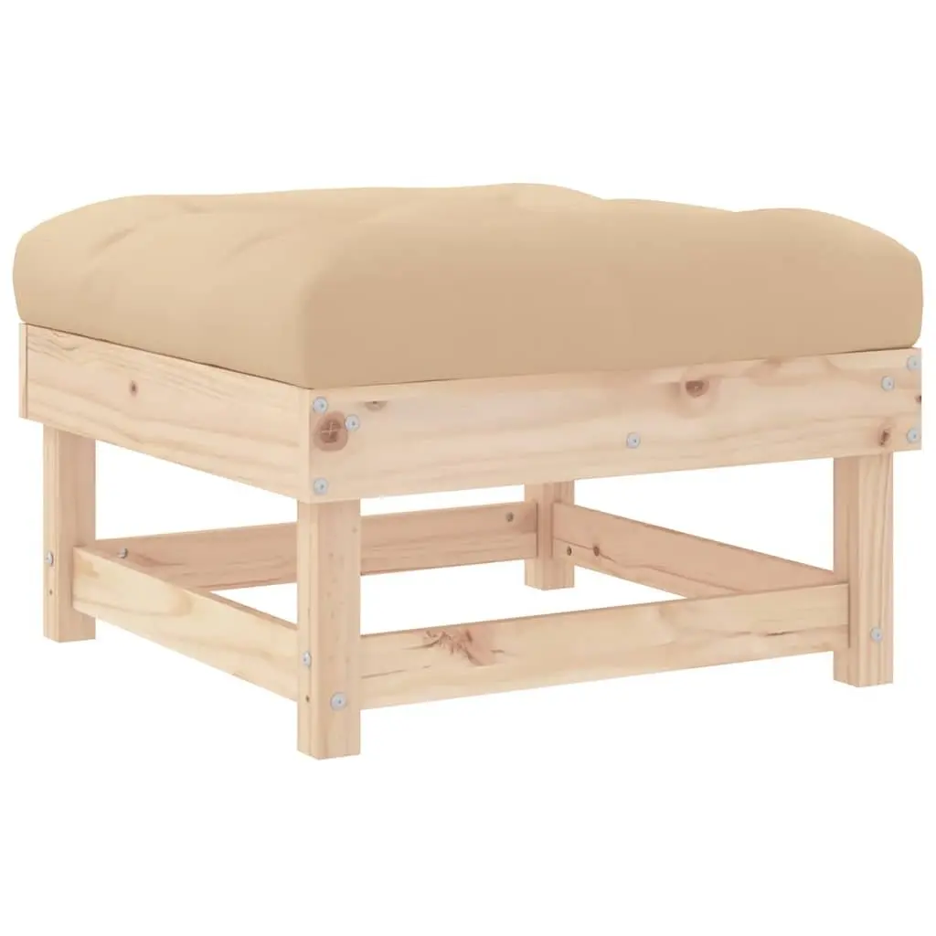 Garden Footstool with Cushion for Outdoor Enjoyment