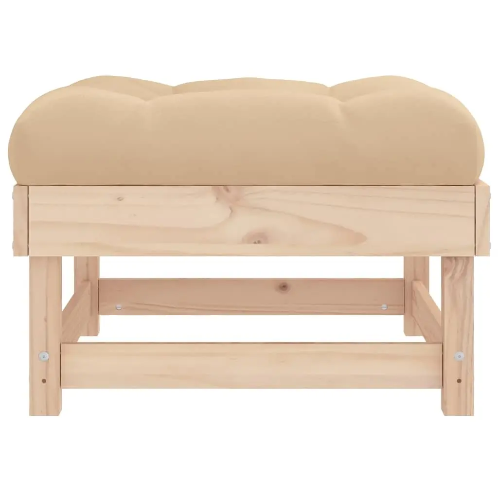 Garden Footstool with Cushion for Outdoor Enjoyment