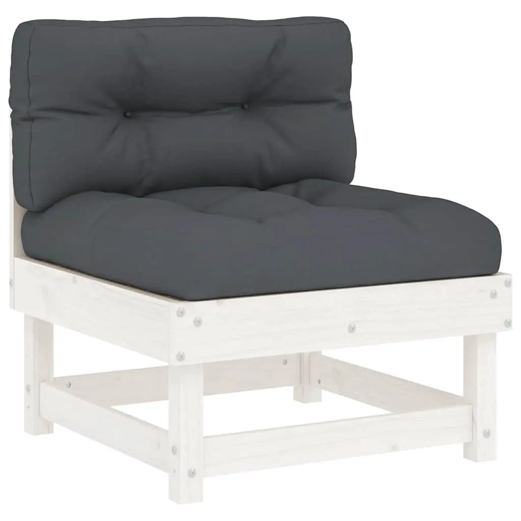 White Solid Pine Outdoor Middle Sofas