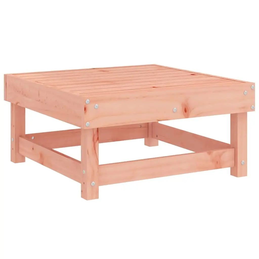 Garden Footstools Wooden Outdoor Furniture with Cushions 2 Piece Set for Patios and Gardens Brown