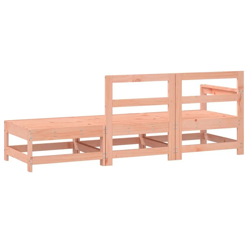 3-Piece Solid Wood Lounge Set for Outdoor Spaces