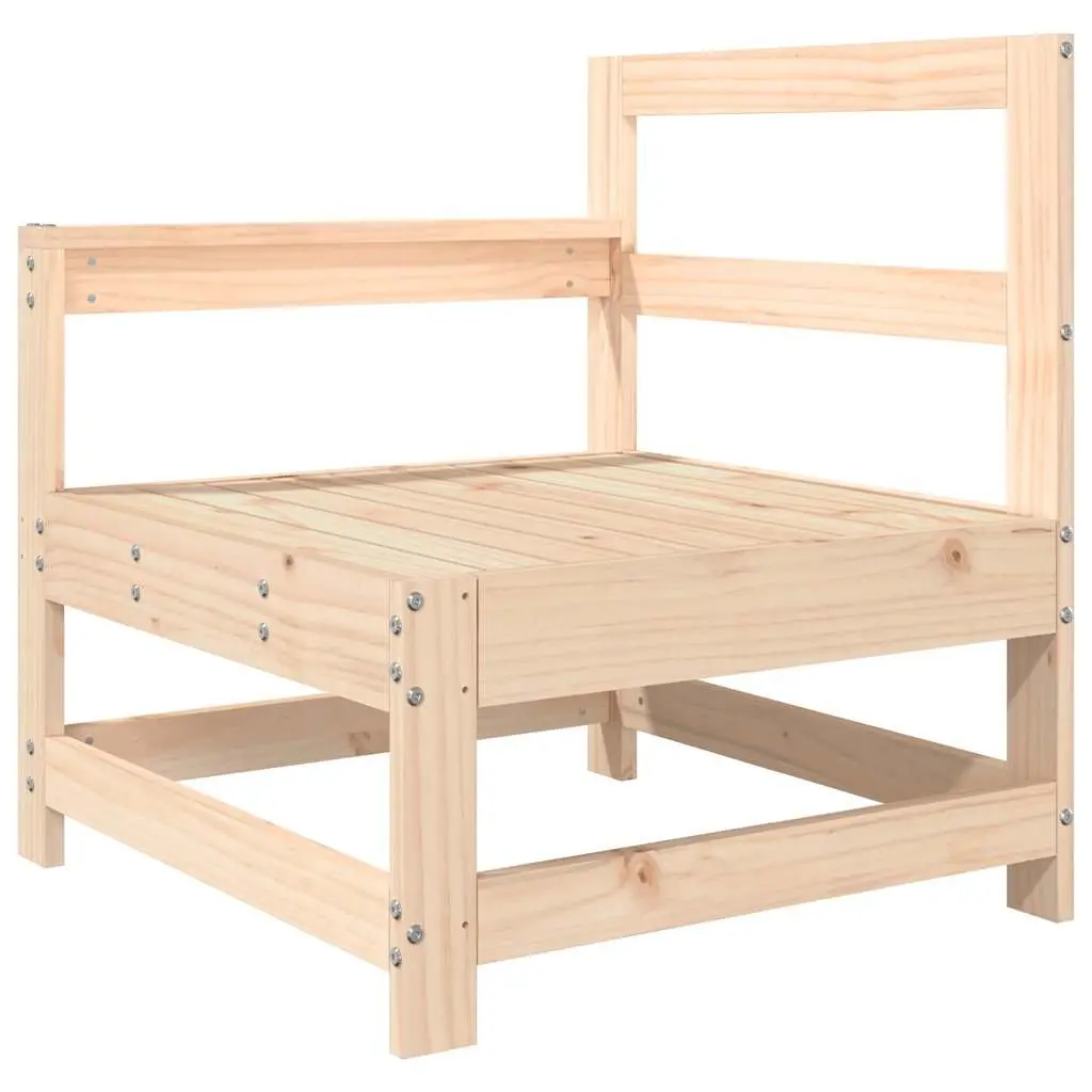 Garden Chair with Cushions Solid Pine Wood Outdoor Patio Seating Slatted Design