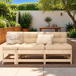 Reliable Wooden Middle Sectional Sofa Set