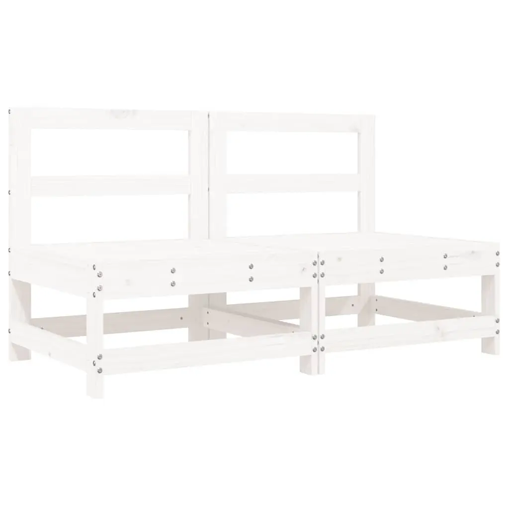 Outdoor Middle Sectional Sofas in White Wood
