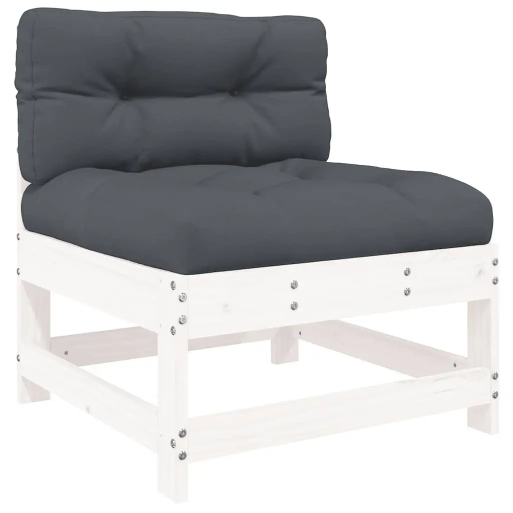 Outdoor Middle Sectional Sofas in White Wood