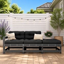 Reliable 3 Piece Garden Lounge Set with Cushions