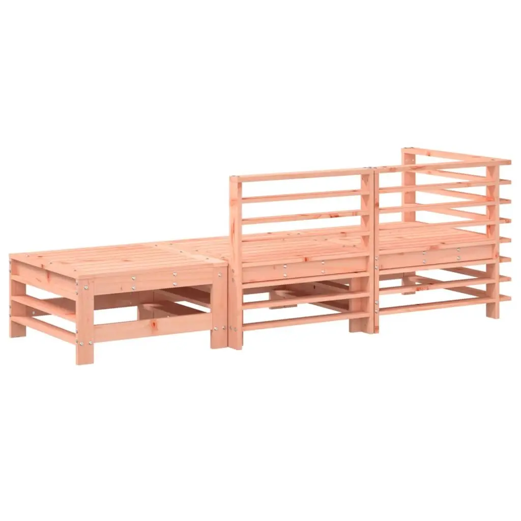 3 Piece Garden Lounge Set Solid Wood Outdoor Sectional Slatted Patio Furniture