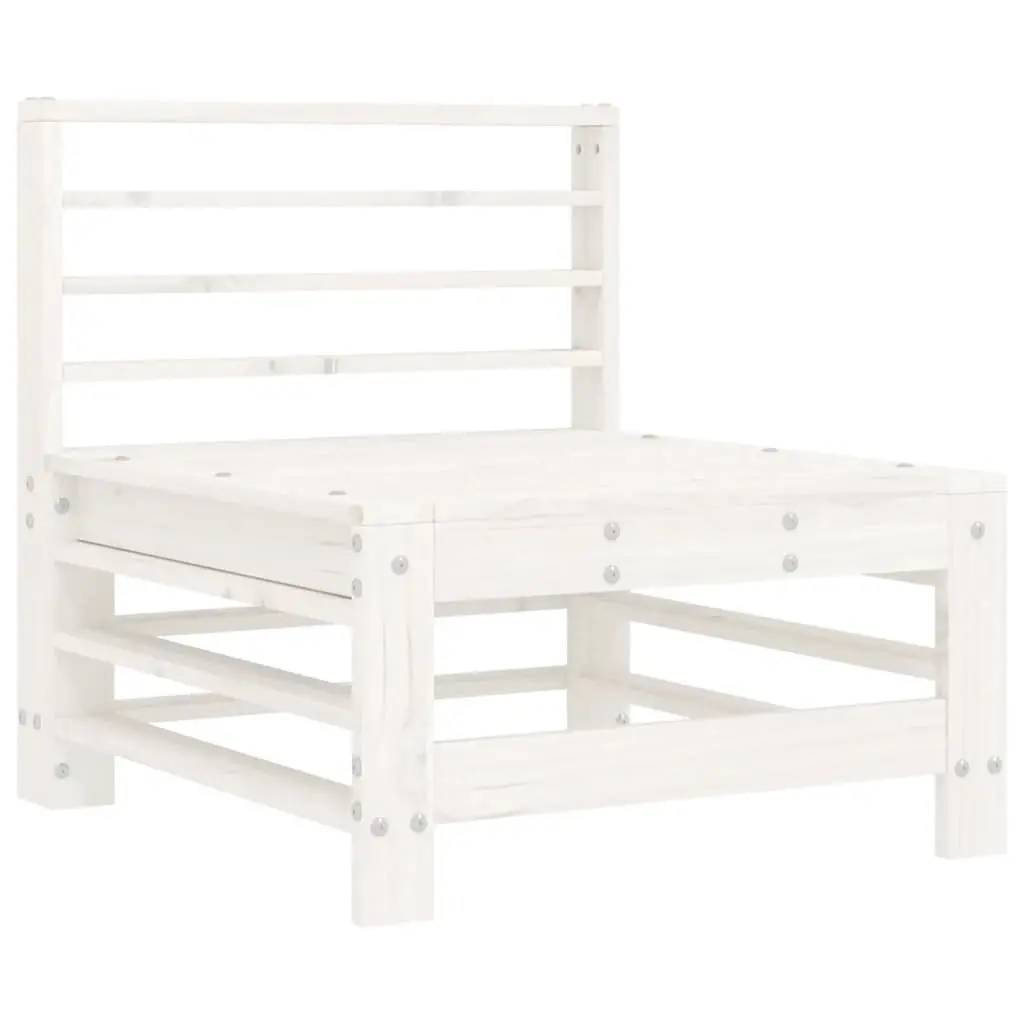 Middle Sofa Cushions Modular Outdoor Sectional White Wood Garden Patio