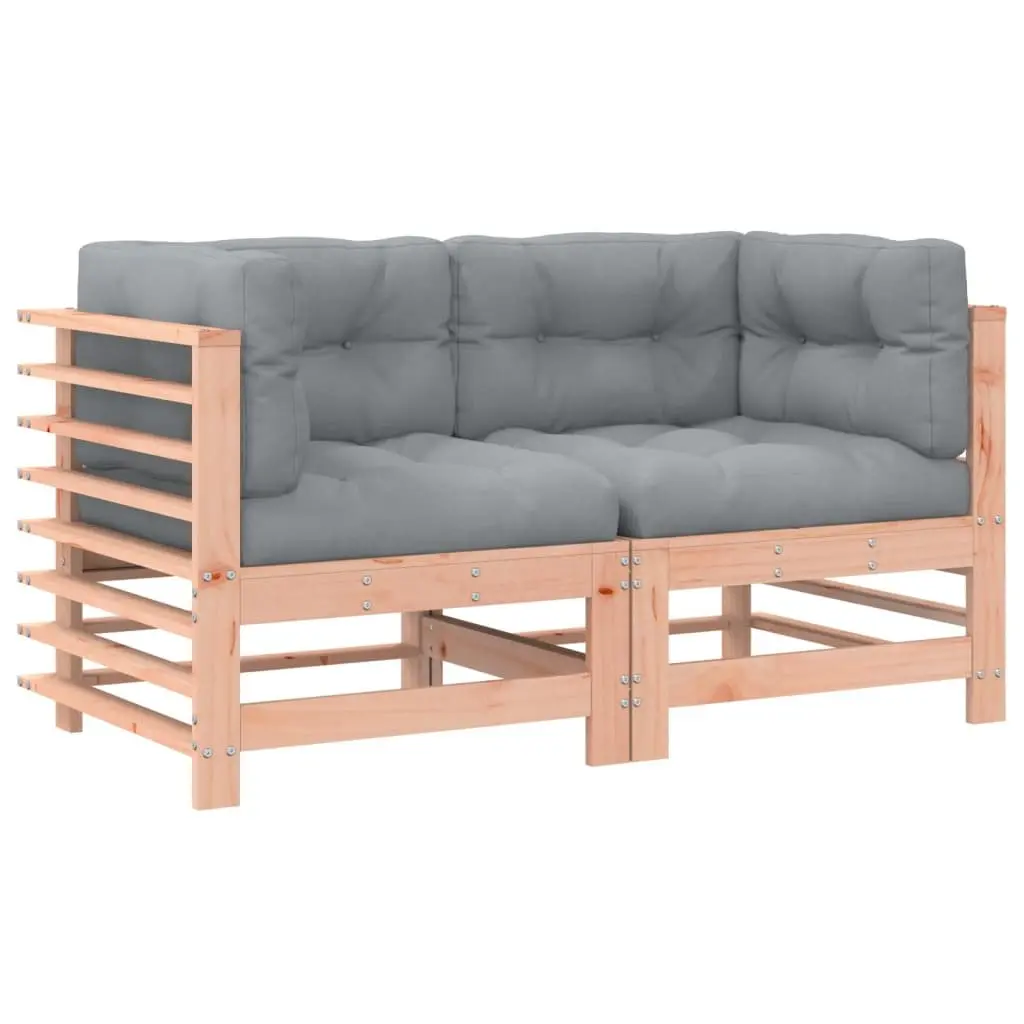 Corner Sectional Sofa Outdoor Garden Patio Seating 2 pcs Brown