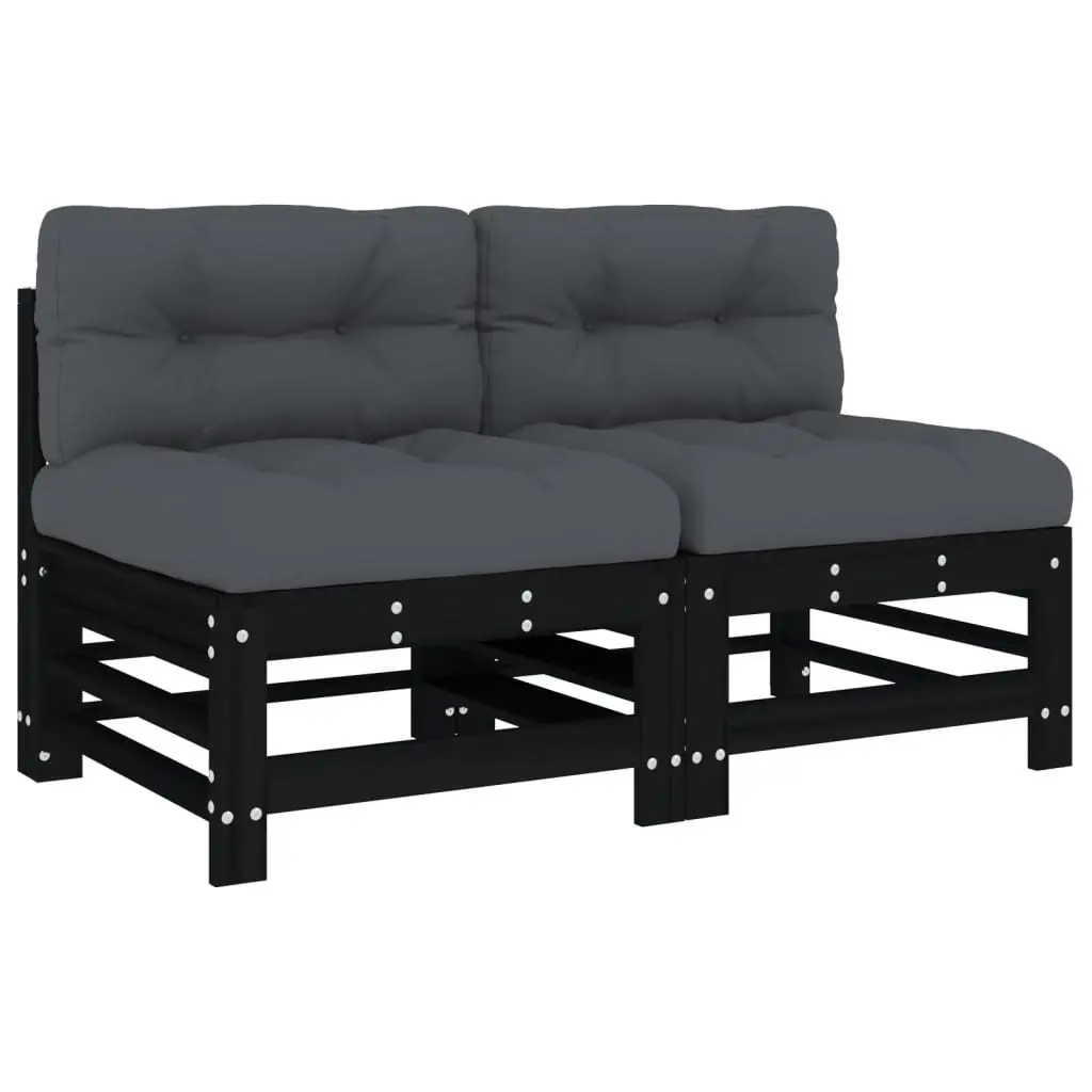 Black Modular Sofa Unit for Outdoor Comfort