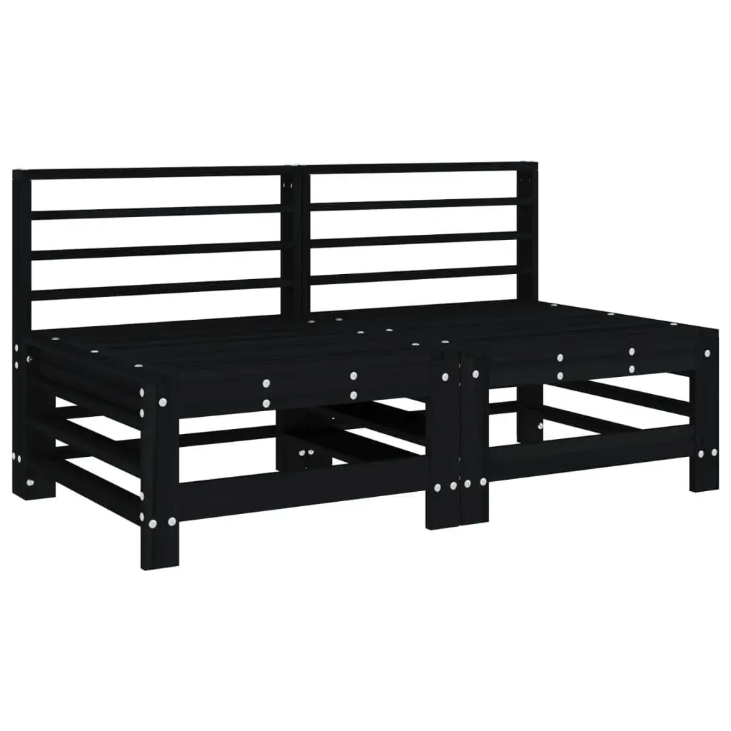 Black Modular Sofa Unit for Outdoor Comfort