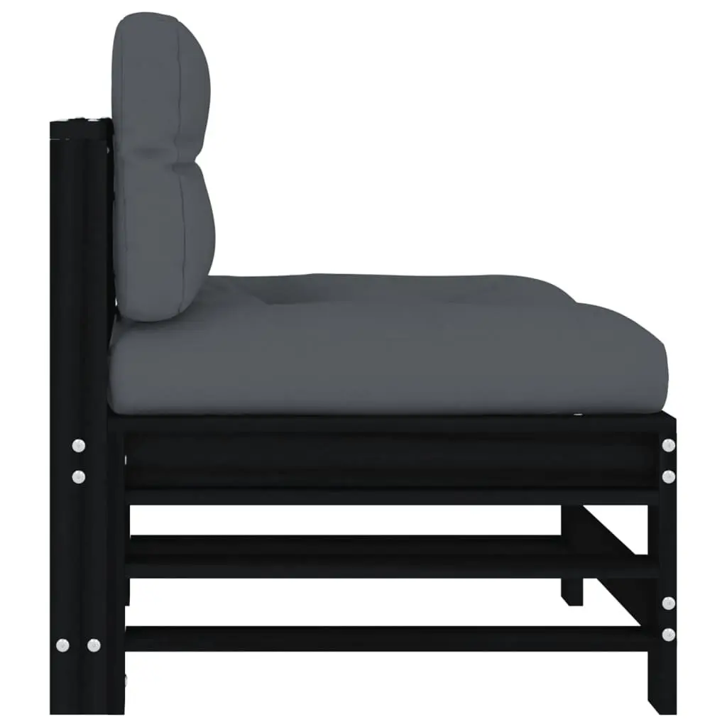 Black Modular Sofa Unit for Outdoor Comfort
