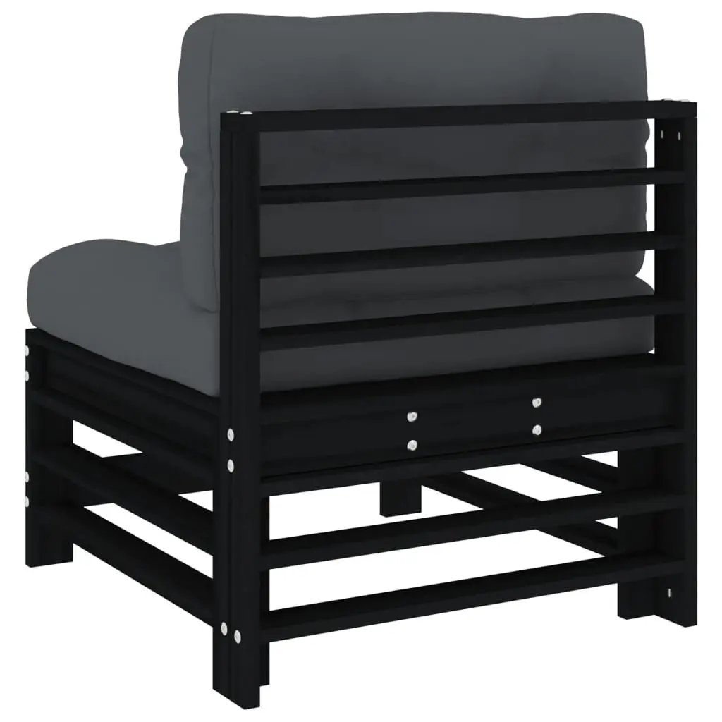 Black Modular Sofa Unit for Outdoor Comfort