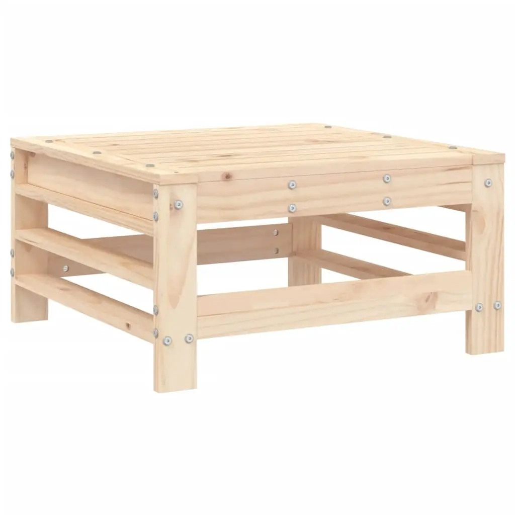 Outdoor Garden Footstools with Cushions 2 Pieces Wood Patio Seating